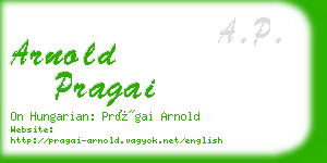 arnold pragai business card